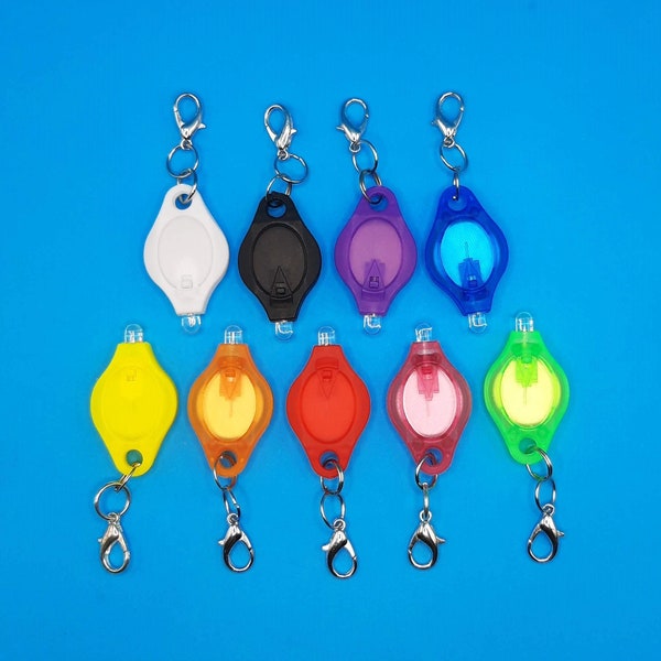 Mini Squeeze Light Keychain - Ultra Bright LED Flashlight with Lobster Clasp (White Light) - Great for Nurses, Hangs on Badge Reel