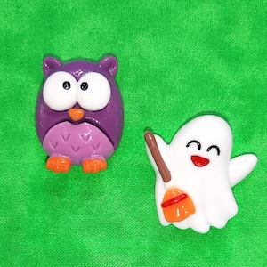 Halloween Resin Pin - Ghost, Pumpkin, Witch Hat, Owl, Spider, Cauldron                                          SKU PH1023