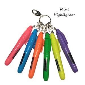 Mini Highlighter with Clasp: Badge Reel, Backpack, Purse, Keychain