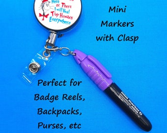 Mini Permanent Marker Keychain: Badge Reel Accessory