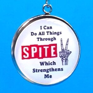 Charm I Can Do All Things Thru Spite Which Strengthens Men - 1" or 1.25" Design - Badge Reel Charm                     CH-B1012E