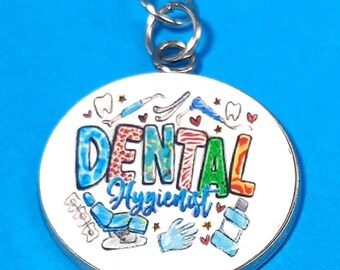 Charm Dental Hygienist - 1" or 1.25" Design - Badge Reel Charm         CH-M1009F
