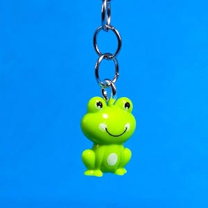 Mini Frog Charm - Badge Reel Accessory, Zipper Pull, Purse Cell Phone Charm                  CH-1074