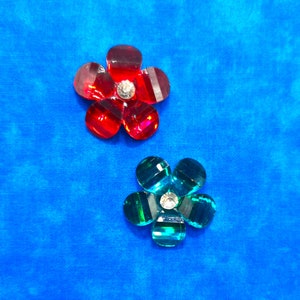 Red or Blue Flower Pin - You Choose                                                               SKU PH1018