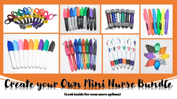 Nurses Create Your Own Mini Nurse Bundle Badge Reel Accessory Mini  Sharpie-pen Dry Erase Flashlight Scissors as Low as 3.15 Each 