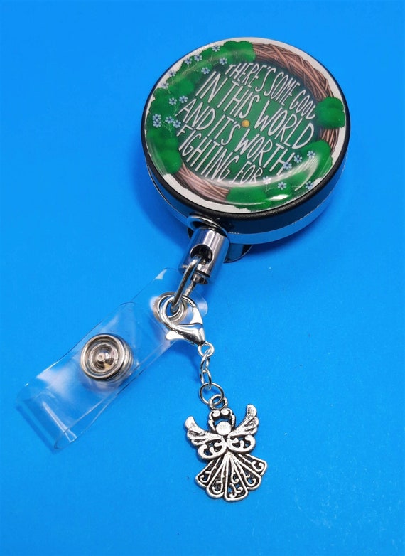 Silver Angel With Halo Badge Reel Charm Zipper Pull Phone Charm Clip on  Charm SKU 1209 