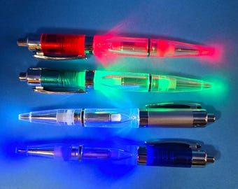 LED Light Up Pen: Fine Point Black Ink - Nurse Gift