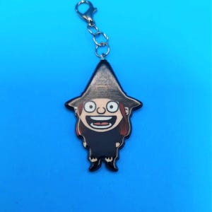Halloween Witch Charm: Badge Reel, Zipper Pull, Backpack Accessory               CH-1482
