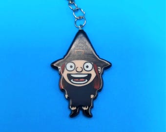 Halloween Witch Charm: Badge Reel, Zipper Pull, Backpack Accessory               CH-1482