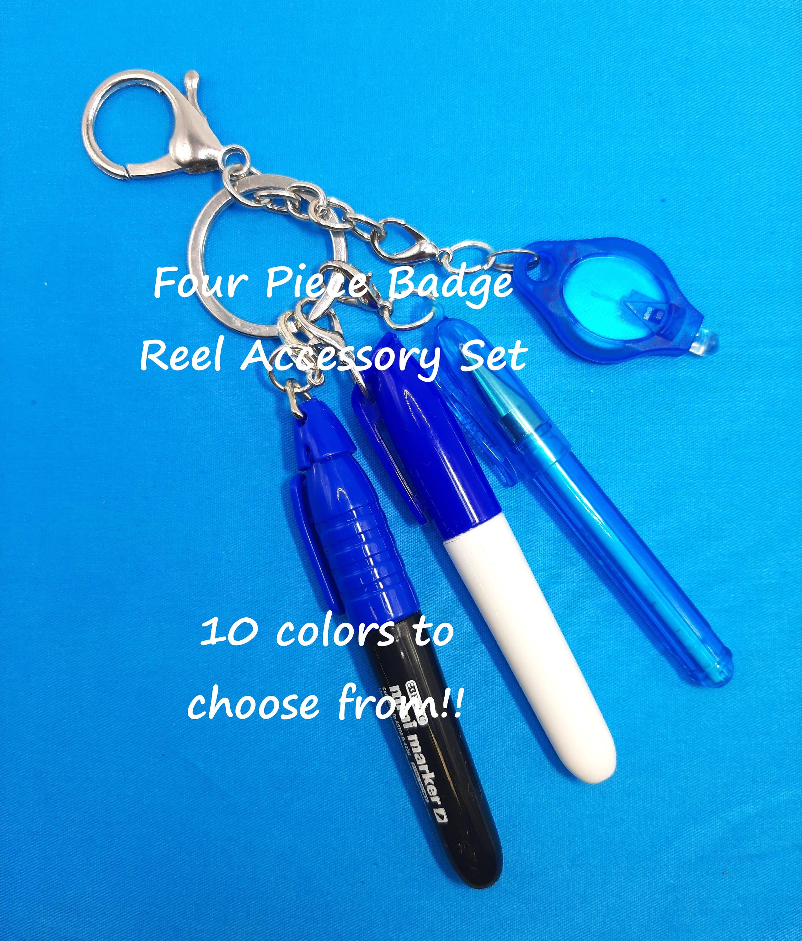 Badge Reel Pen Set for Nurse, Keychain Mini Pen, Mini Highlighter, Mini  Marker, Mini Light, Nurse Pens, Backpack Accessory, Golf Bag Pens 