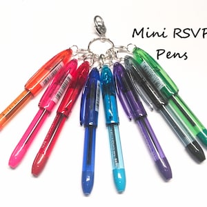 Mini BallPoint RSVP Pen with clasp to attach to Badge Reel, Purse, Backpack - Always have a Pen! Great for Nurses, Students, Anyone   W1018
