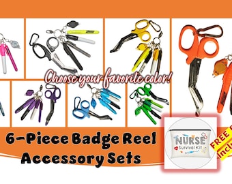 Nurse Badge Reel Accessories: Mini Shears, Light, Pen & More - Survival Kit