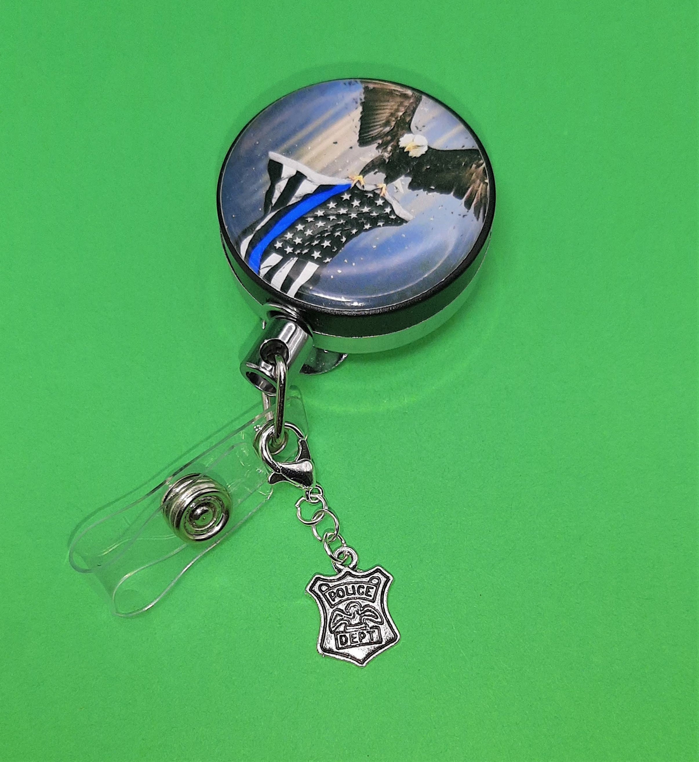 Police Badge Badge Reel Charm Accessory Zipper Pull Cell Phone