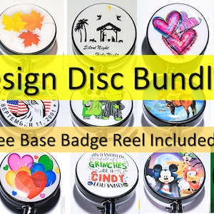 Interchangeable Design Disc Bundle for Magnetic Badge Reel