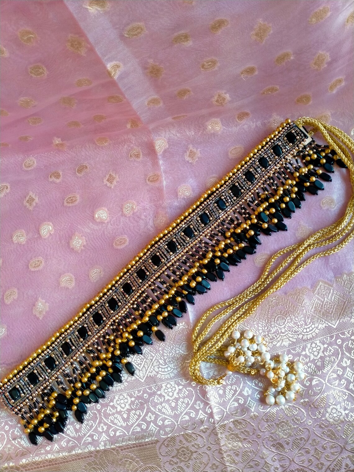 beaded waist belt