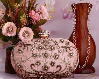 zardozi pochette boîte cadeau de mariage fait à la main brodé boîte indienne sac à main de mariée boîte cadeau de fiançailles cadeaux de demoiselle d'honneur cadeau de douche nuptiale