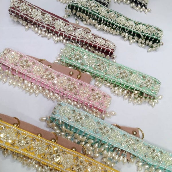 beaded tie belt