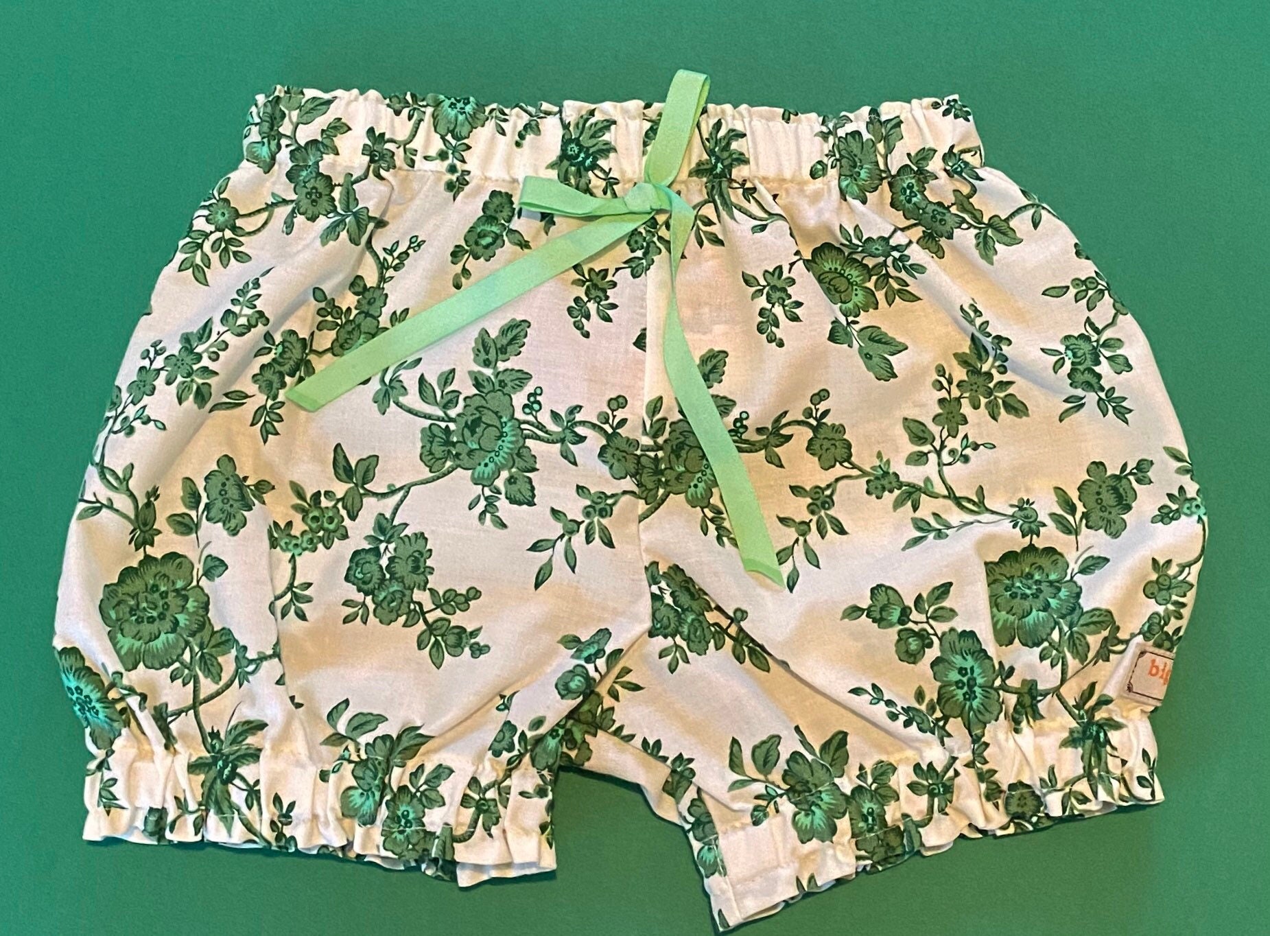 Floral green bloomers Etsy