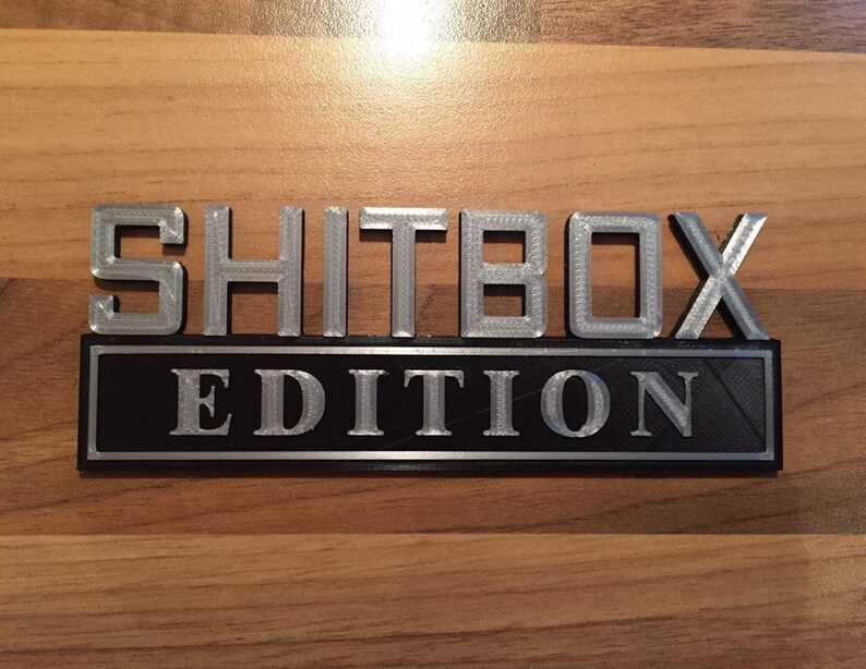 Shitbox Edition Car Truck Vehicle Rally Badge Emblem Logo | Etsy