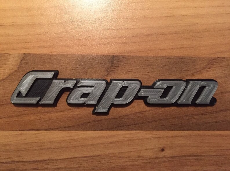 Novelty Joke Toolbox Badge Tool Box Chest Spoof Logo Crapon Etsy