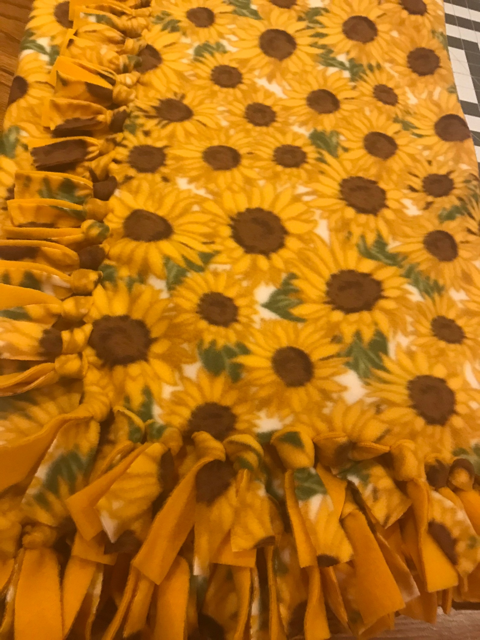 Sunflower fleece blanket Etsy