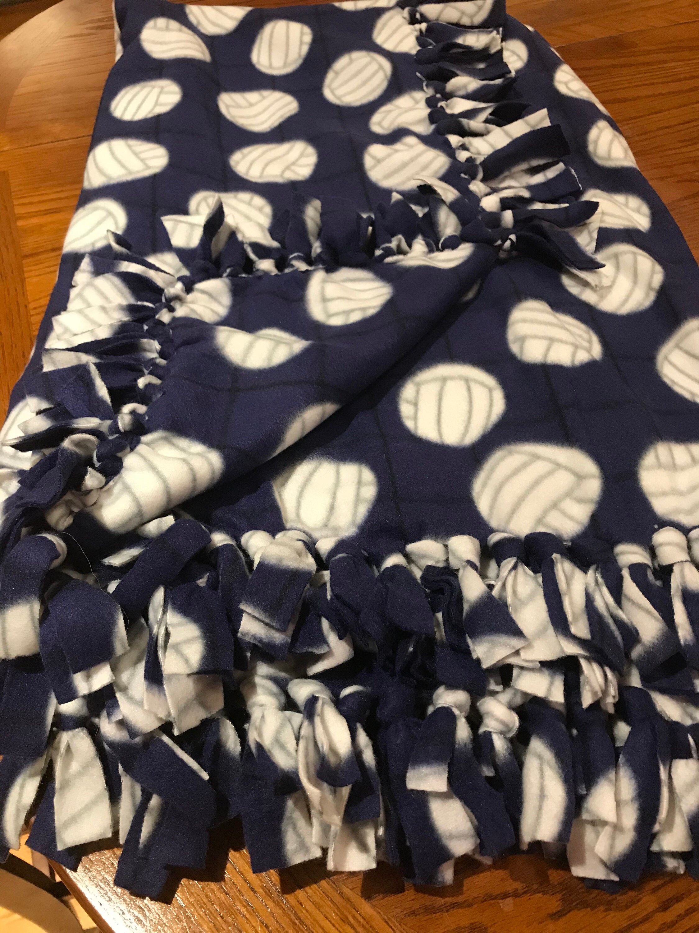 Green Volleyball Tie Blanket Etsy