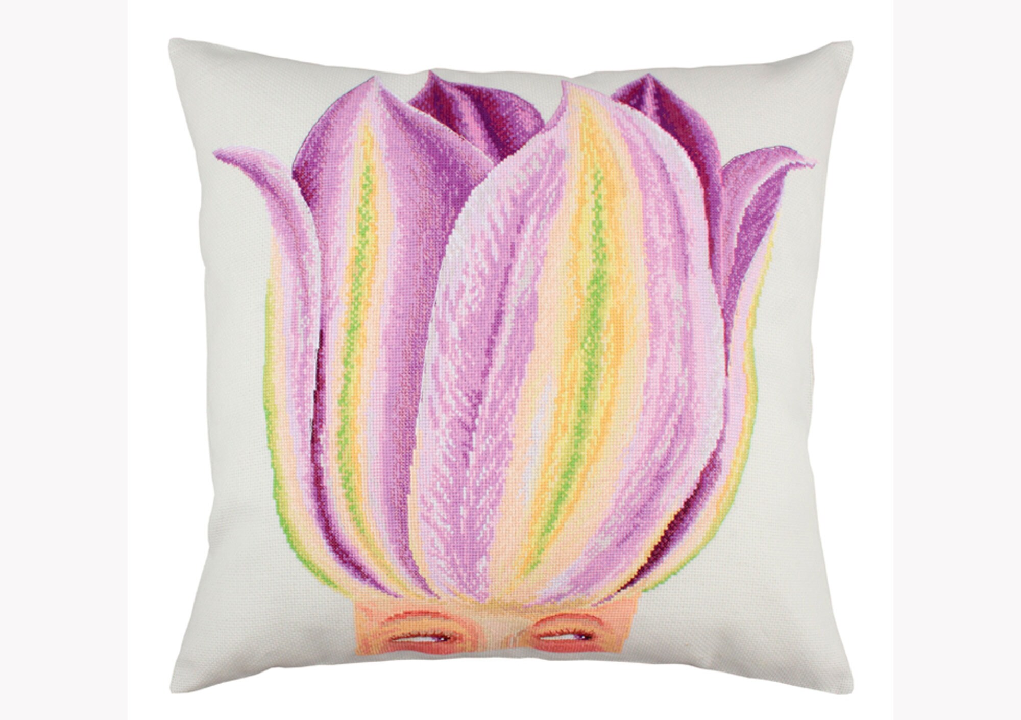 Needlepoint Pillow Kit Hand Embroidery Pillow Cover Kit Modern Etsy