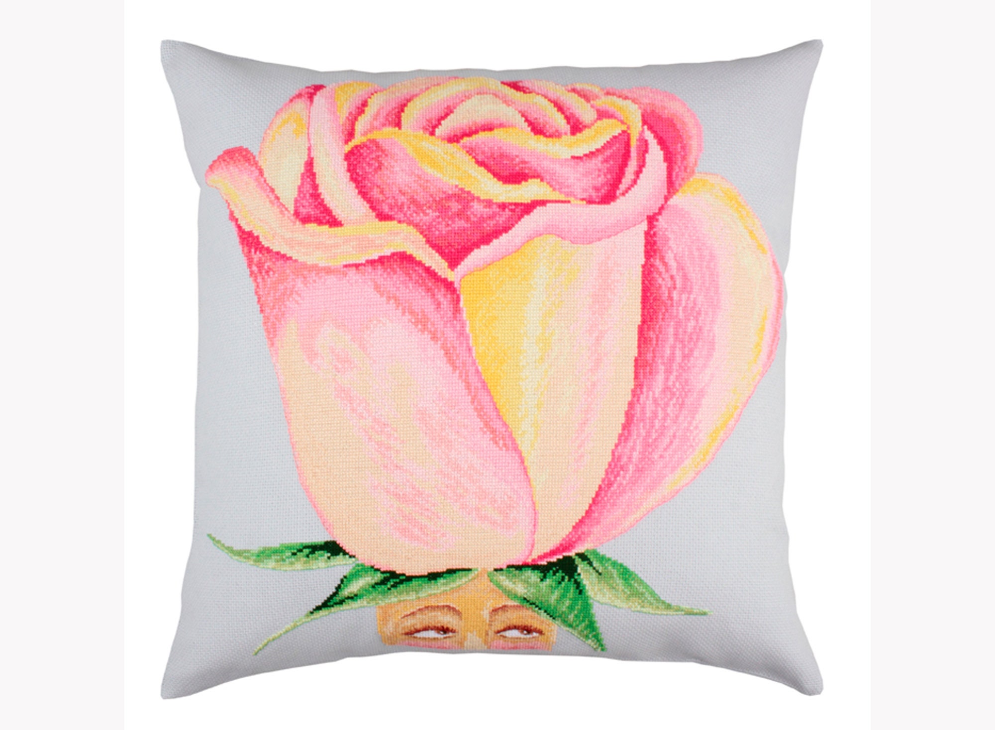 Needlepoint Pillow Kit Hand Embroidery Pillow Cover Kit Modern Etsy