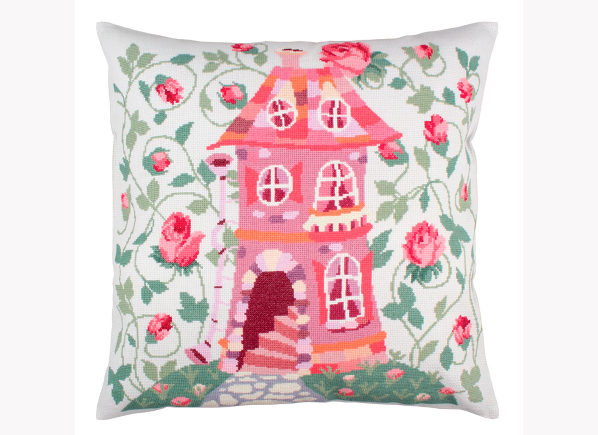 Needlepoint Pillow Kit Hand Embroidery Pillow Cover Kit Modern Etsy