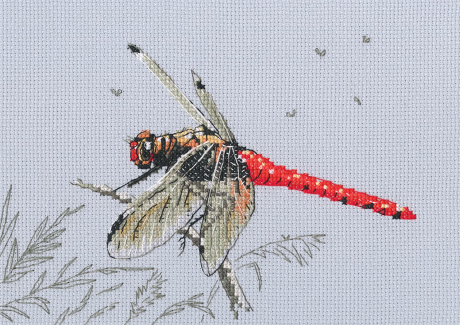 Dragonfly Cross Stitch Kit Counted Cross Stitch Kit Insect Etsy