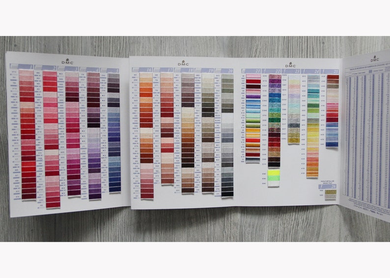 DMC Floss Color Chart 500 Real Thread DMC Needlework Threads Col DMC Floss Color Chart 500 Real Thread DMC Needlework Threads Col
