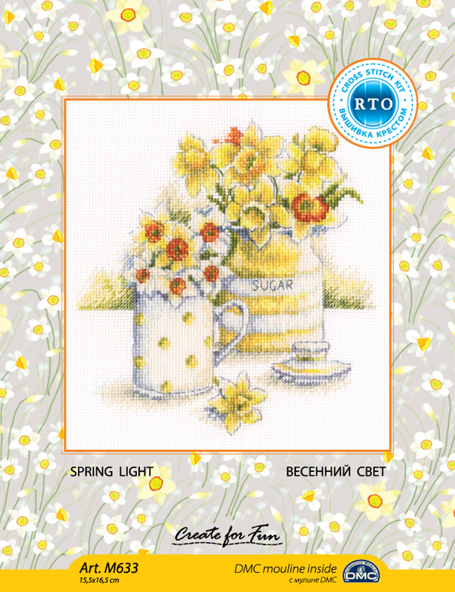 Daffodil Cross Stitch Kit Counted Cross Stitch Kitflower | Etsy