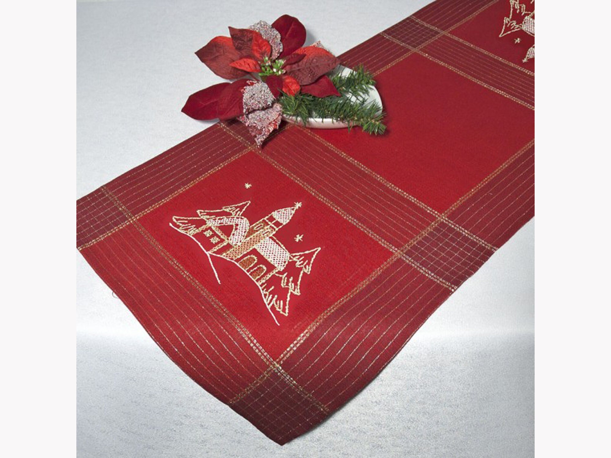 Table Runner Embroidery Kit Christmas Counted Cross Stitch Kit | Etsy