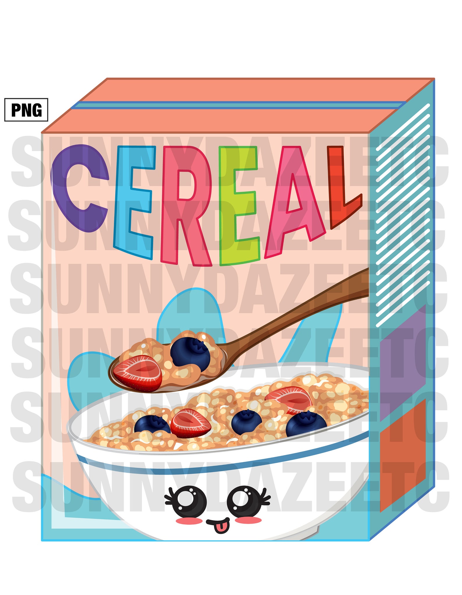 Kawaii Cereal Box PNG Digital File | Etsy New Zealand