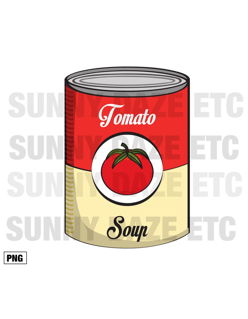 Tomato Soup Can PNG Digital File Etsy