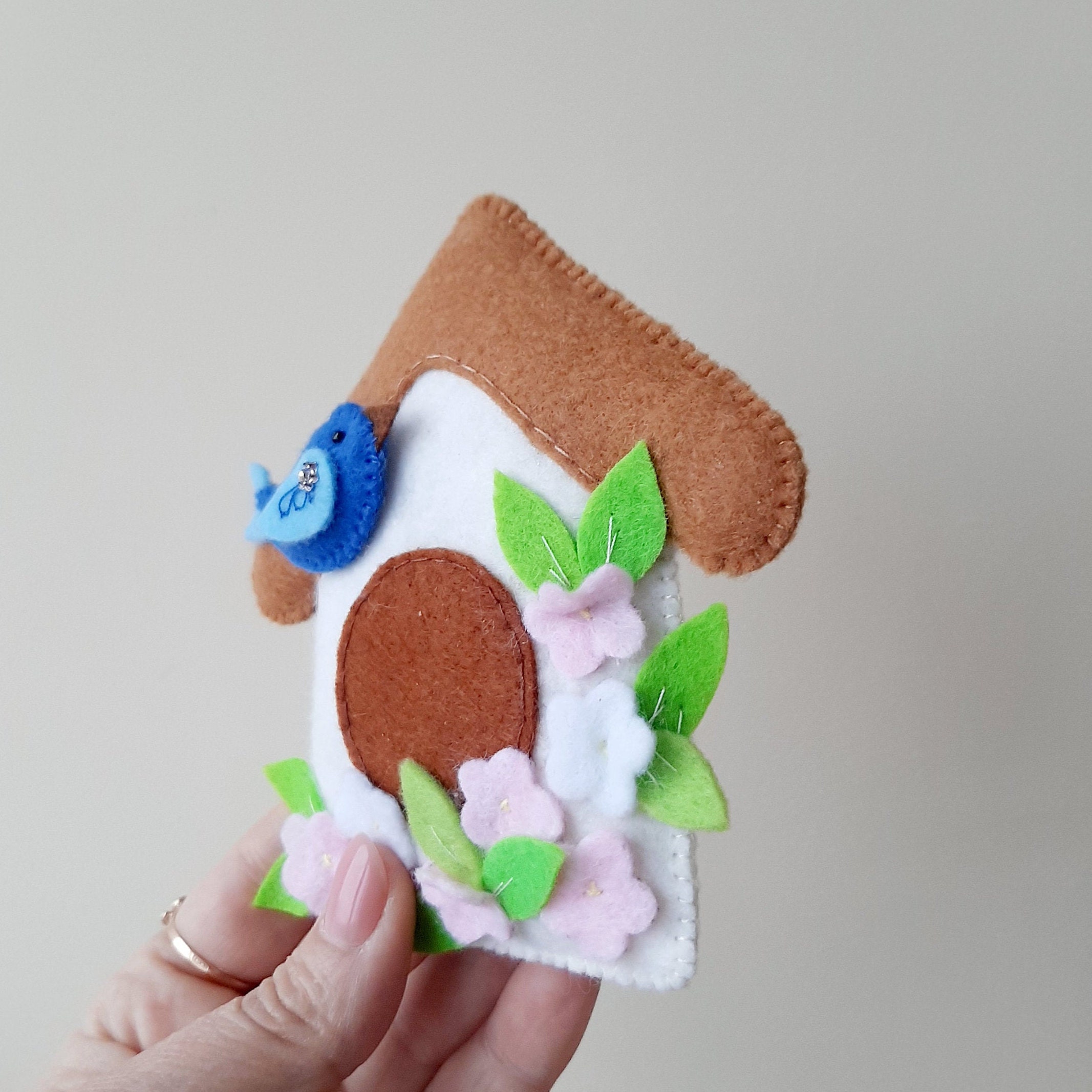 Bird House PDF Felt Birdhouse Pattern Spring Garland Pdf Etsy