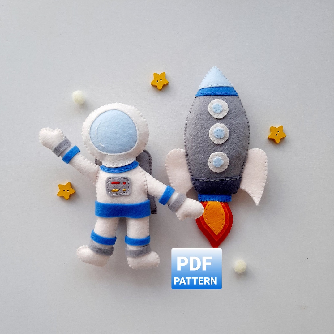 フェルト宇宙飛行士ロケットパターンpdf 宇宙の装飾品 宇宙飛行士