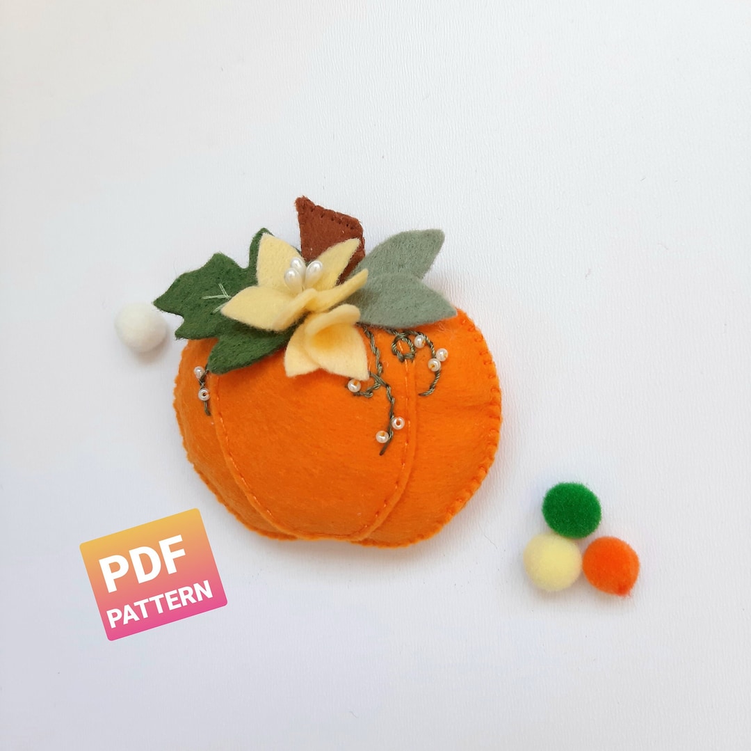 Felt Pumpkin PDF Pattern Pumpkin DIY Sewing Pattern Cute Fall