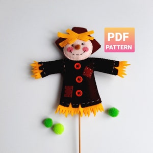 Scarecrow DIY, Fall Scarecrow, Fall Decor pattern, Autumn Wreath, Thanksgiving pattern, Felt ornament,Scarecrow,PDF pattern,Instant Download
