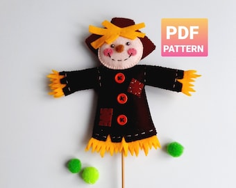 Scarecrow DIY, Fall Scarecrow, Fall Decor patroon, Herfstkrans, Thanksgiving patroon, Vilt ornament, Scarecrow, PDF patroon, Instant Download