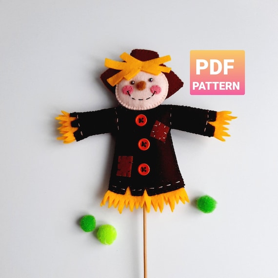 Scarecrow DIY, Fall Scarecrow, Fall Decor pattern, Autumn Wreath, Thanksgiving pattern, Felt ornament,Scarecrow,PDF pattern,Instant Download