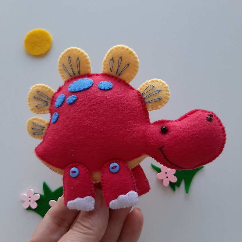 Dinosaur Felt Pattern PDF Dinosaur Nursery Decor Dinosaur Etsy