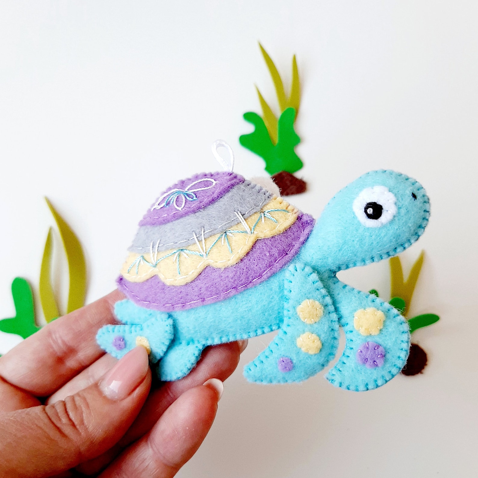 Turtle.turtle Gifts.turtle Pattern. Felt Garland. Sea Life. | Etsy