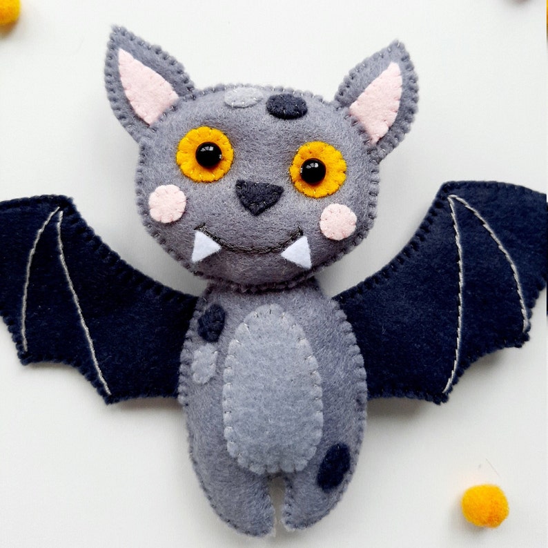Bat sewing pattern Felt pattern pdf Easy PDF pattern Felt Etsy