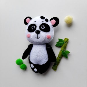 Panda Felt Pattern Pdf Panda Sewing Pattern Animal Hand Sewing Panda ...