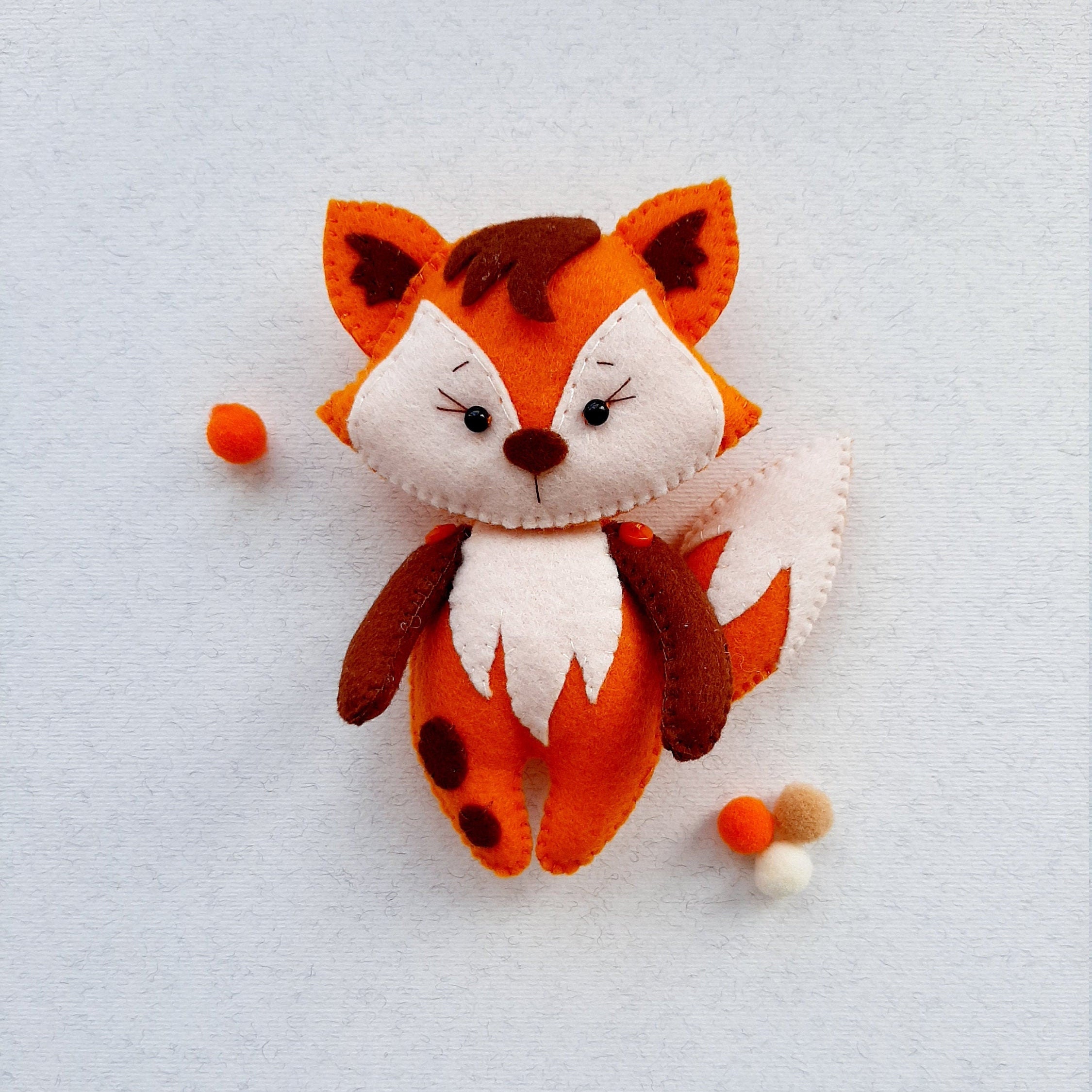 Fox Pdf Pattern Felt Sewing Woodland Nursery Decor Girl Fox - Etsy UK