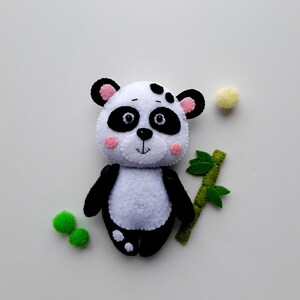 Panda Felt Pattern Pdf Panda Sewing Pattern Animal Hand Sewing Panda ...
