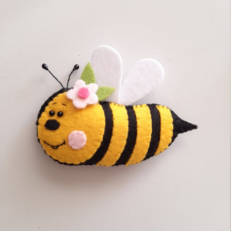 Cute Bumble Bee Felt Sewing Pattern Pdf Bumble Bee Accessories Etsy