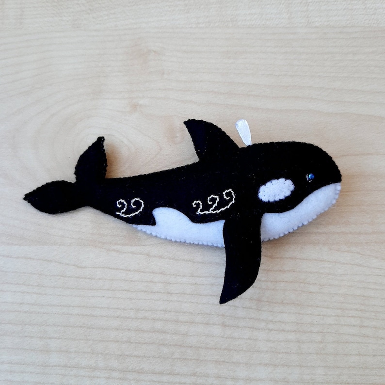 Felt Orca Pattern Killer Whale PDF Pattern Easy Orca Stuffed Animal ...