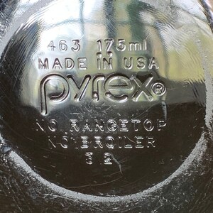 Vintage Set of 2 Pyrex 463 6 Oz. 175 Ml Clear Glass Ramekins or Custard ...